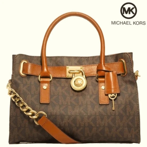 Michael Kors Handbags - Michael Kors Hamilton Large Lock and Key Signature Tote